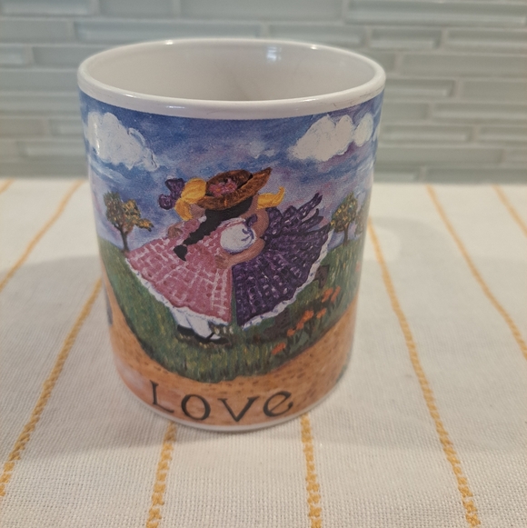 Melissa McLeod Santa Barbara Ceramic Mug. Girls Beach Pals "Live Laugh Love" - Picture 2 of 6
